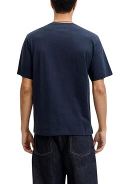 Camiseta Jack and Jones Corp azul marino para hombre