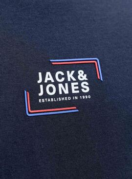 Camiseta Jack and Jones Corp azul marino para hombre