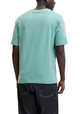 Camiseta Jack and Jones Corp azul turquesa para hombre