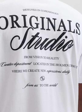 Camiseta Jack and Jones Norrebro blanco para hombre