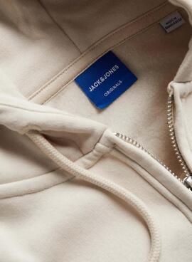 Sudadera Jack and Jones Vesterbro beige para hombre