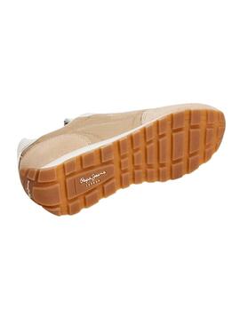 Zapatillas Pepe Jeans Jane beige para mujer
