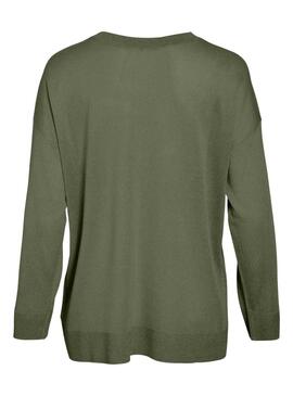 Jersey de punto fino Vila Vinowy verde para mujer
