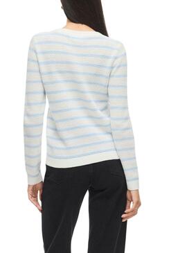 Jersey Vila Vidalo blanco y azul para mujer
