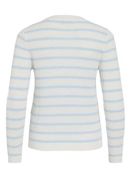 Jersey Vila Vidalo blanco y azul para mujer
