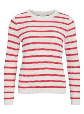 Jersey Vila Vidalo blanco y rojo para mujer