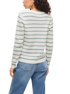 Jersey Vila Vidalo blanco y verde para mujer