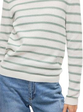 Jersey Vila Vidalo blanco y verde para mujer