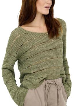 Jersey Only Pamela verde para mujer