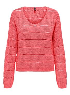 Jersey Only Pamela coral para mujer