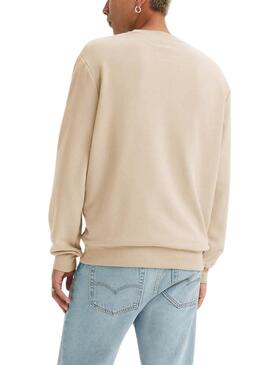 Sudadera Levis The Original beige para hombre