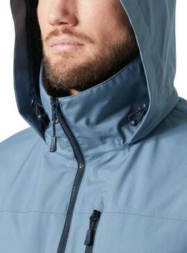 Cazadora Helly Hansen Crew Midlayer azul con capucha 