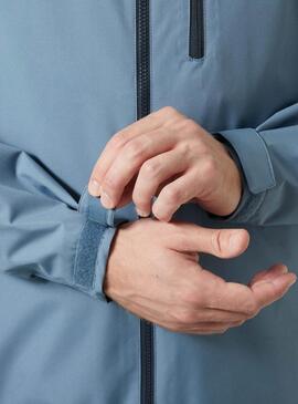 Cazadora Helly Hansen Crew Midlayer azul con capucha 