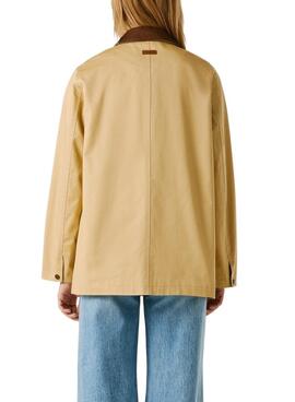 Cazadora Pepe Jeans Flory beige para mujer