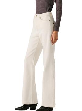 Pantalón vaquero Pepe Jeans Willa blanco para mujer