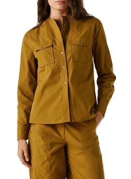 Camisa Pepe Jeans Angy mostaza para mujer