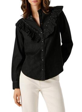 Camisa vaquera Pepe Jeans Katia negro para mujer