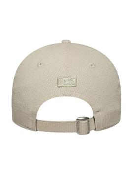 Gorra New Era Cord New York Yankees 9FORTY beige para mujer