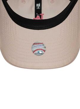 Gorra New Era Washed Mini LA Dodgers 9TWENTY beige para mujer