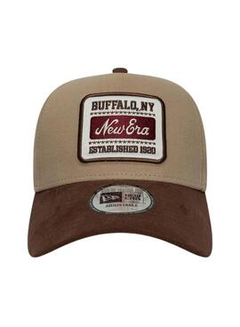 Gorra New Era Patch Suede 9FORTY beige para hombre y mujer