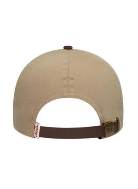 Gorra New Era Patch Suede 9FORTY beige para hombre y mujer
