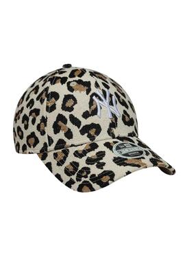 Gorra New Era Midi New York Yankees 9FORTY estampado leopardo para mujer