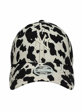 Gorra New Era New York Yankees 9FORTY estampado vaca para mujer