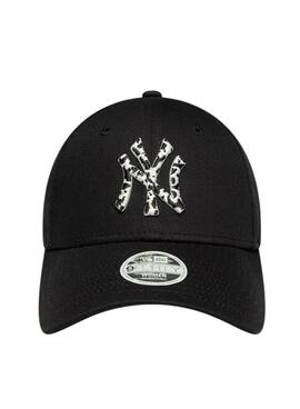 Gorra New Era New York Yankees 9FORTY logo animal print para mujer
