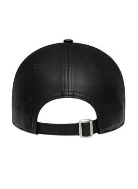 Gorra New Era New York Yankees 9FORTY efecto piel negro para mujer
