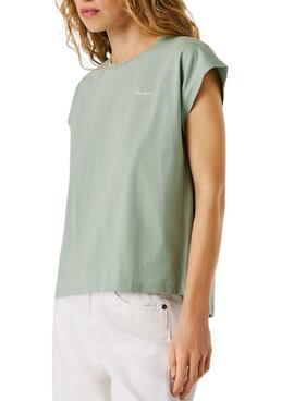 Camiseta Pepe Jeans Bloom verde para mujer