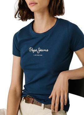 Camiseta Pepe Jeans Virginia azul para mujer