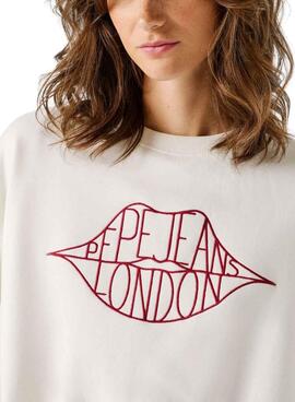 Sudadera Pepe Jeans Bernis blanco para mujer