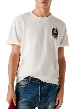 Camiseta Pepe Jeans Shad bulldog blanco para hombre
