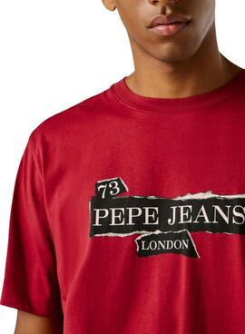 Camiseta Pepe Jeans Griffin rojo para hombre