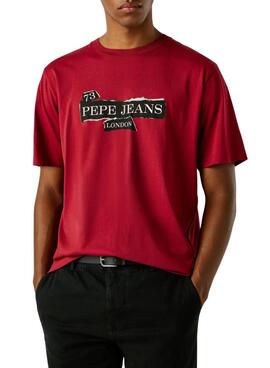 Camiseta Pepe Jeans Griffin rojo para hombre
