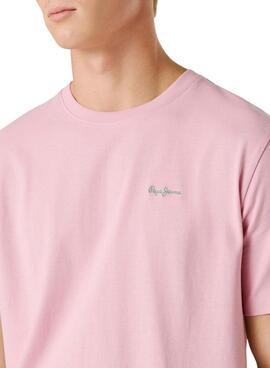 Camiseta Pepe Jeans Connor rosa para hombre