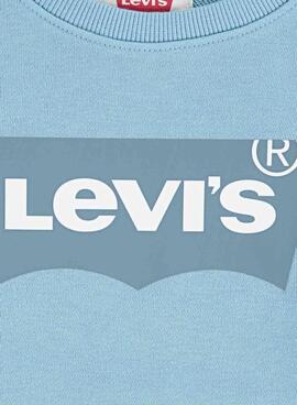 Sudadera Levis Batwing French Terry azul para niño y niña