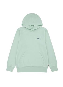 Sudadera Levis Mini Batwing Hoodie verde para niño y niña