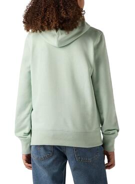 Sudadera Levis Mini Batwing Hoodie verde para niño y niña