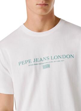Camiseta Pepe Jeans Summer Logo blanco para hombre