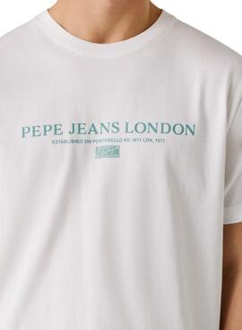 Camiseta Pepe Jeans Summer Logo blanco para hombre