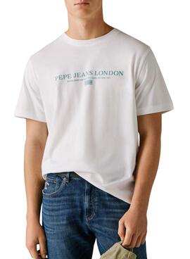 Camiseta Pepe Jeans Summer Logo blanco para hombre