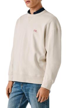 Sudadera Pepe Jeans Garret blanco marfil para hombre