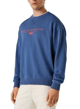 Sudadera Pepe Jeans Summer Logo azul para hombre