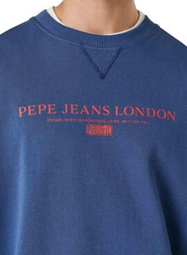 Sudadera Pepe Jeans Summer Logo azul para hombre