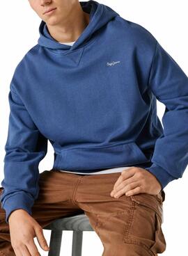 Sudadera con capucha Pepe Jeans Geo azul para hombre