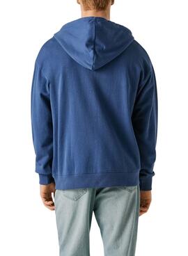 Sudadera con cremallera Pepe Jeans Geo azul para hombre