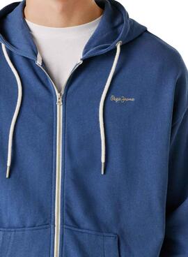 Sudadera con cremallera Pepe Jeans Geo azul para hombre