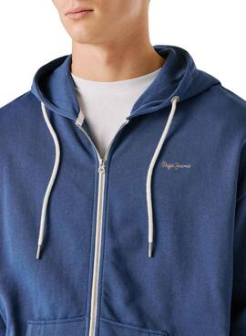 Sudadera con cremallera Pepe Jeans Geo azul para hombre