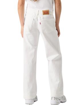 Pantalón vaquero Levis Wide Leg blanco para niña